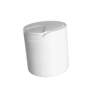 Disc Top Cap + Safety Clip - White